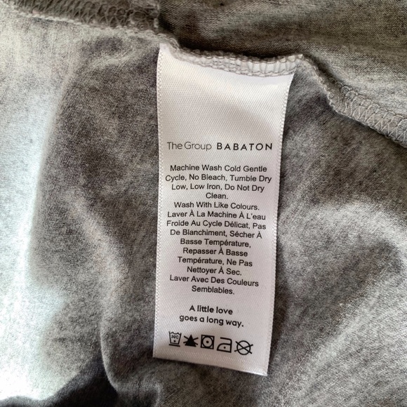 3/$45 ⭐️ BABATON The Group Grey Shirt with Twisted Front SIZE M - Picture 5 of 6